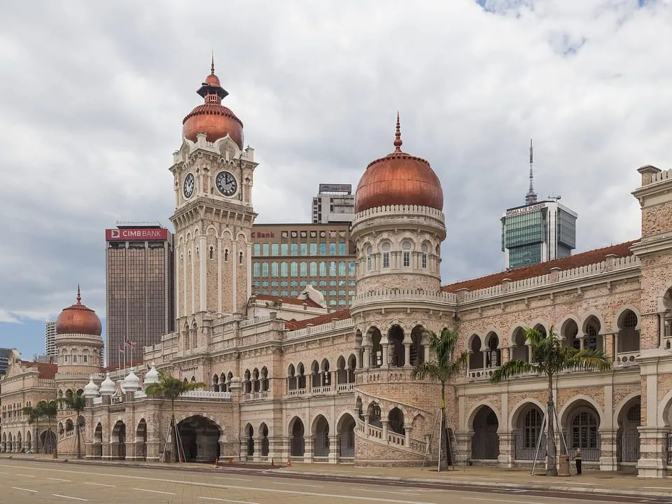 The Sultan Abdul Samad Building with its copper domes and clock tower